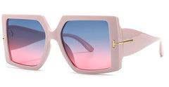 Women's Oversized Square 'Grainne' Plastic Sunglasses