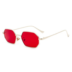 Men's Small Hexagonal 'Action' Metal Sunglasses