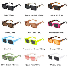 Women's Rectangle 'Summer Jelly Hit' Plastic Sunglasses