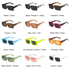 Women's Rectangle 'Sun Fun' Vintage Jelly Sunglasses