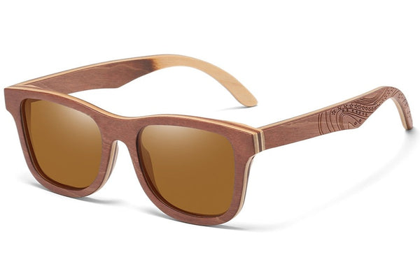 Men's Polarized Oval 'Kismet ' Wooden Sunglasses