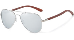 Women's Pilot Aviation 'Irine ' Wooden Sunglasses