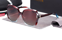 Women's Oversized Square 'Fiesty Chic' Plastic Sunglasses