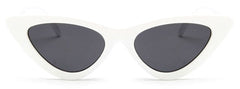 Women's Retro Cat Eye 'White Bear ' Plastic Sunglasses