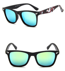 Kid's Girls Square 'Blue Sky' Plastic Sunglasses