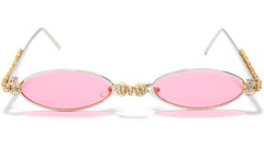 Women's Small Oval 'Bruise' Metal Sunglasses