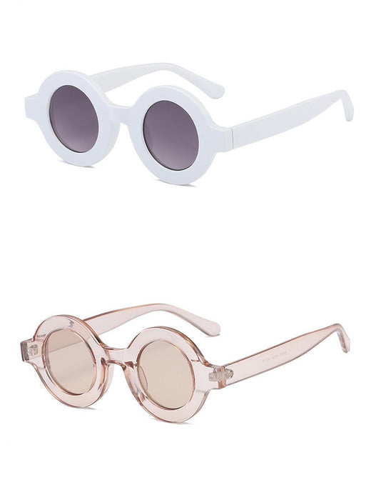 Women's Retro Small Round 'Leopard' Plastic  Sunglasses