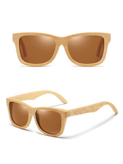 Men's Square 'Sandalwood'  Wooden Sunglasses