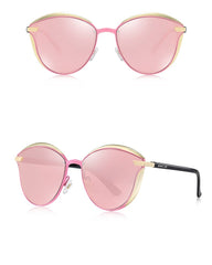 Women's Oval 'Girl Power' Metal Sunglasses