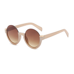 Men's Half Frame Round 'Different' Gradient Sunglasses F