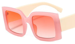 Women's Oversized Square 'Oldie Shine' Plastic Sunglasses