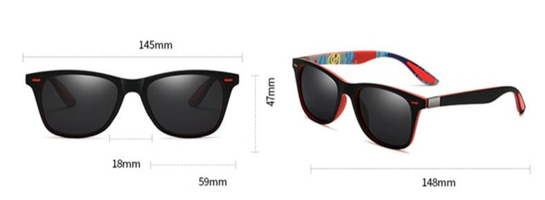 Unisex Square Polarized 'Crux' Sports Sunglasses
