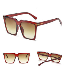 Women's Oversized Square 'Nod' Plastic Sunglasses