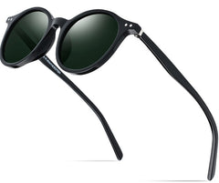 Women's Polarized Round 'Yakob' Plastic Sunglasses