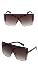 Women's Oversized Square 'Fancy Pants' Metal Sunglasses