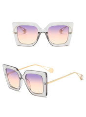 Women's Luxury Cat Eye 'Sunset' Metal Sunglasses