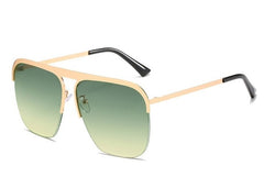 Women's Oversized Square Rimless 'Kassiani' Metal Sunglasses