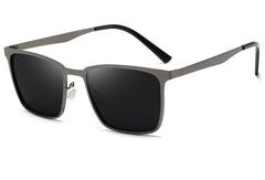 Men's Square Polarized 'Spoke Man ' Metal Sunglasses