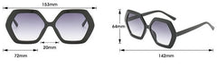 Women's Hexagon 'Jenny' Plastic Sunglasses