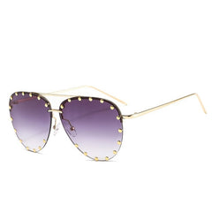 Women's Round 'Margarette' Metal Sunglasses