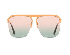 Women's Oversized Square Rimless 'Kassiani' Metal Sunglasses