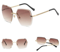 Women's Square 'Sexy Pith' Metal Sunglasses