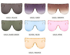 Women's Oversized 'Full Force' Rimless Square Sunglasses