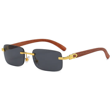 Men's Rimless Rectangular 'Block Party' Sunglasses