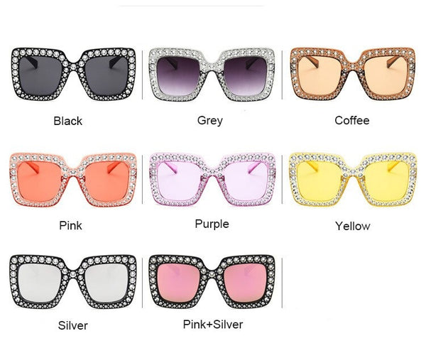 Women's Oversized Square 'Camilla' Plastic Sunglasses