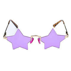 Women's Rimless Star 'Starfish' Metal Sunglasses