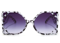 Women's Oversized Square 'Barbara' Plastic Sunglasses