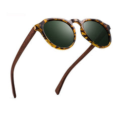 Men's Wood 'Paw Print' Polarized Sunglasses