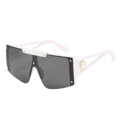 Women's Oversized Square 'IO GIRL' Metal Sunglasses