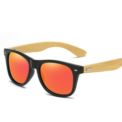 Men's Retro Square 'Sturdy' Wooden Sunglasses