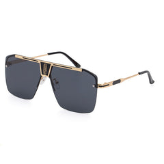 Men's Oversized Square 'Road House' Metal Sunglasses