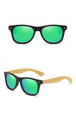 Men's Retro Square 'Sturdy' Wooden Sunglasses