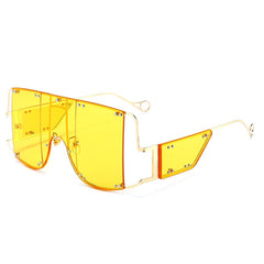 Women's Oversized Rimless 'Cool Shades' Punk Metal Sunglasses