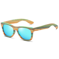 Men's Wooden Oval 'Lady Aisa' Polarized Bamboo Sunglasses