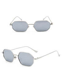 Men's Small Hexagonal 'Action' Metal Sunglasses