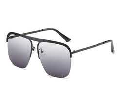 Women's Oversized Square Rimless 'Kassiani' Metal Sunglasses