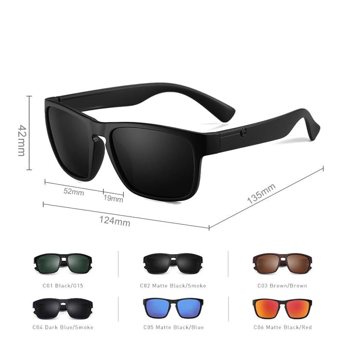 Men's Square 'Ryder' Plastic Sunglasses