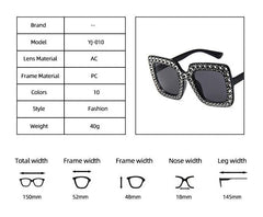 Women's Oversized Square 'Camilla' Plastic Sunglasses