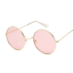 Women's Small Round 'Mystery Furry' Metal Sunglasses