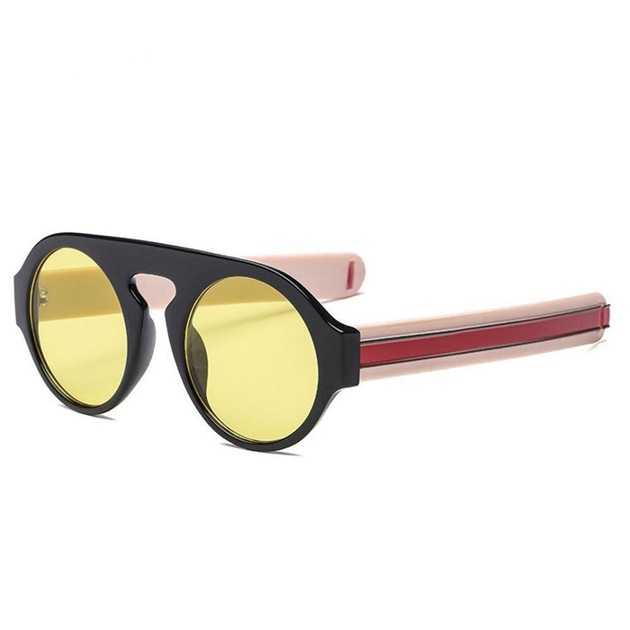 Men's Vintage Round 'Shark Eyes' Plastic  Sunglasses