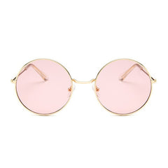 Women's Small Round  'Flamingoo' Metal Sunglasses