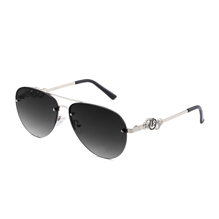 Women's Retro Oval 'Sexy Eyes' Metal Sunglasses