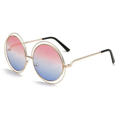 Women's Vintage Round 'Alchemy' Metal Sunglasses