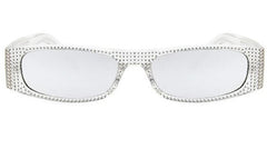 Women's Small Square 'Time Diamond Square ' Plastic Sunglasses