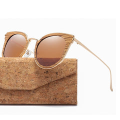 Unisex Wood 'Oak' Polarized Sunglasses