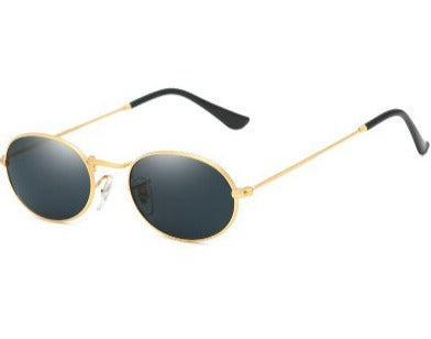 Men's Retro Oval 'Master Dirp ' Metal Sunglasses